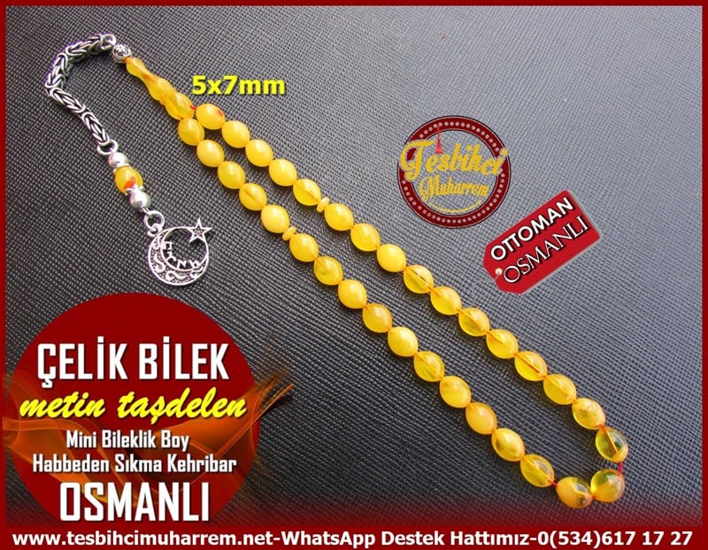 Osmanlı Antika Vişne Ton TesbihlerTM11284Tesbih Osmanlı Sıkma Kehribar Habbeden Damarlı Mini Bilek Boy Çelik BilekTesbih Osmanlı Sıkma Kehribar Habbeden Damarlı Mini Bilek Boy Çelik Bilek