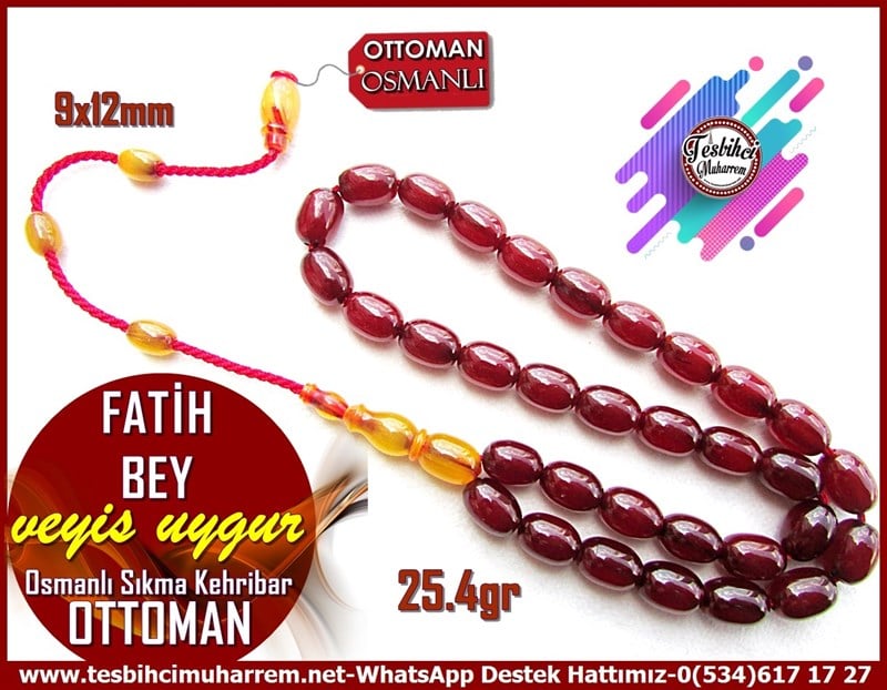 Osmanlı Antika Vişne Ton TesbihlerTM11760Tesbih Osmanlı Sıkma Kehribar Kolyeden Traş Badem Vişne Fatih BeyTesbih Osmanlı Sıkma Kehribar Kolyeden Traş Badem Vişne Fatih Bey