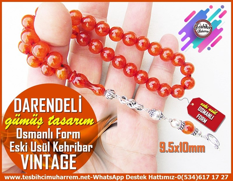 Osmanlı Benzetme Eskitme Eski Usül TesbihlerTM11914Tesbih Sıkma Kehribar Kayısı Küre Eski Usül Vintage Gümüş Tasarım Darendeli Tesbih Sıkma Kehribar Kayısı Küre Eski Usül Vintage Gümüş Tasarım Darendeli 