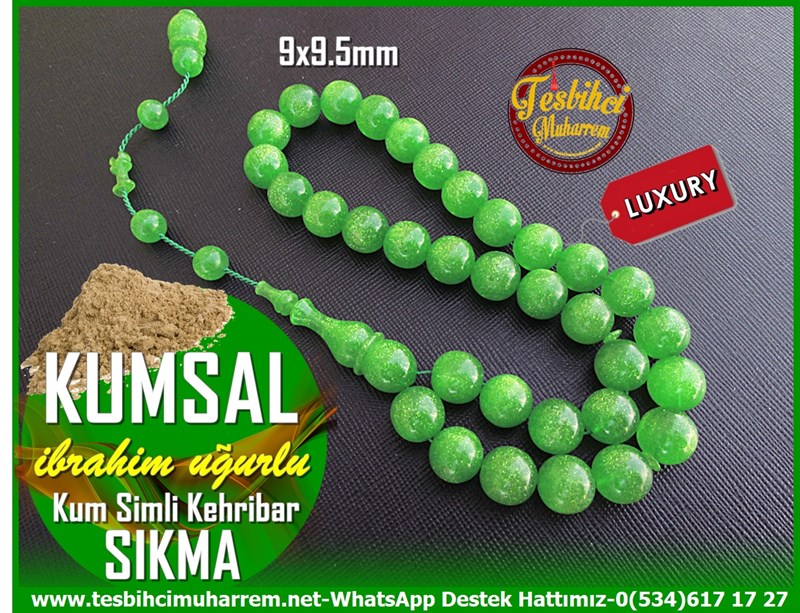 Turuncu Kehribar TesbihlerTM11448Tesbih Sıkma Kehribar Kum Simli Yuvarlak Kesim KumsalTesbih Sıkma Kehribar Kum Simli Yuvarlak Kesim Kumsal