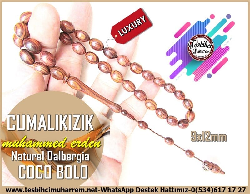 Coco Bolo Ağacı TesbihlerTM11913Tesbih Tropikal Rosewood Naturel Kahve Damarlı Coco Bolo Ağacı Cumalikızık Tesbih Tropikal Rosewood Naturel Kahve Damarlı Coco Bolo Ağacı Cumalikızık