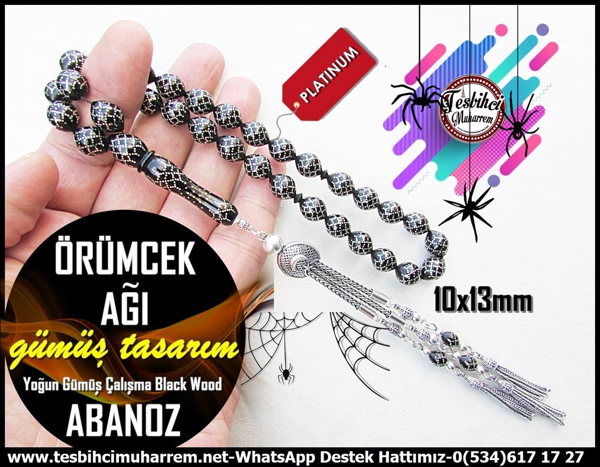 Abanoz Ağacı TesbihlerTM12828Tespih Abanoz Black Wood Gümüş İşleme Gümüş Püskül Siyah Örümcek Ağı TesbihTespih Abanoz Black Wood Gümüş İşleme Gümüş Püskül Siyah Örümcek Ağı Tesbih