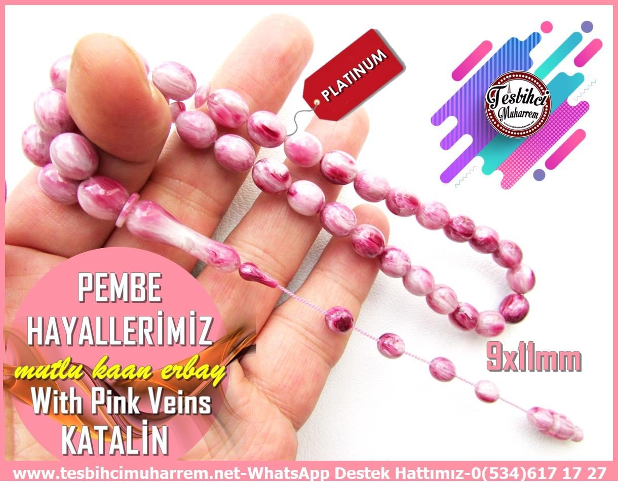 Orjinal Eski Alman Kehribar TesbihlerTM13197Tespih Bakalite I Mustard Hardal Made in Germany Bakuli TesbihTespih Katalin I With Pink Weis Şişman Beyzi Kesim Sıralı Sistem Pembe Hayallerimiz Tesbih