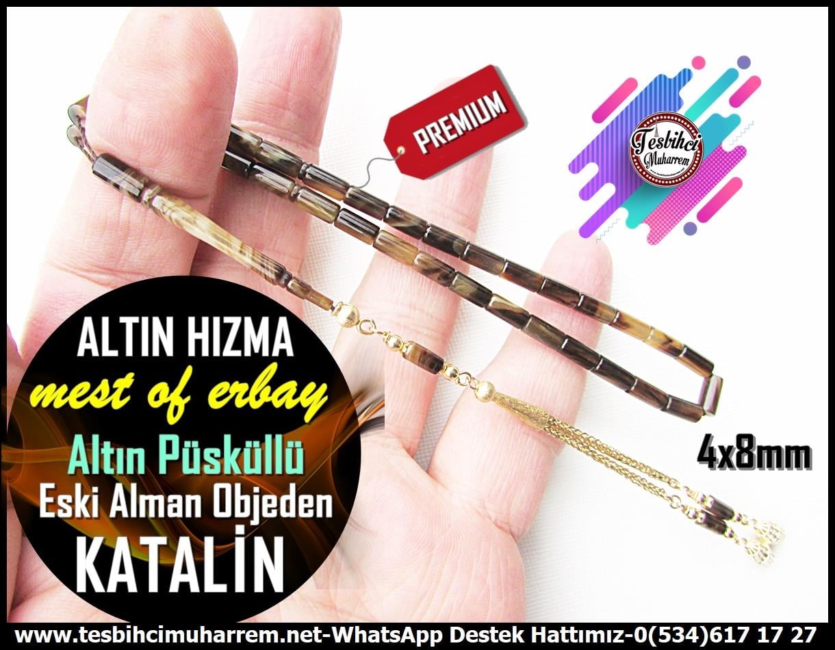 Katalin Ve Bağa TesbihlerTM12992Tespih Eski Katalin Objeden Altın Püsküllü İnce Kapsül Pembe Rüyalar Tesbih Tespih Eski Katalin Altın Püsküllü Antika Objeden Premium Kesme Altın Hızma Tesbih 