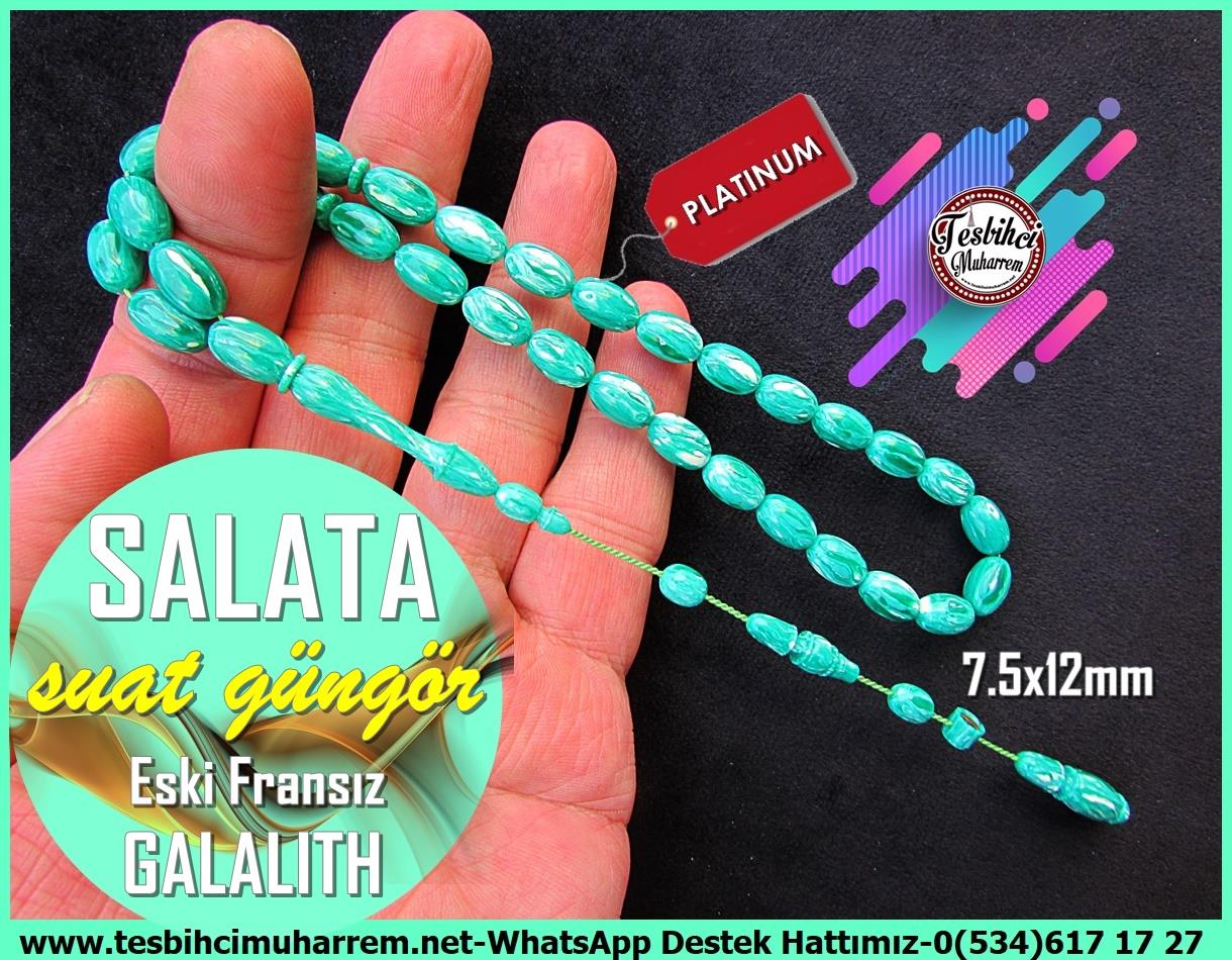 Galanit TesbihTM12905Tespih Galalith Eski Fransız Badem Kesim Muazzam Salata Tesbih Tespih Galalith Eski Fransız Badem Kesim Muazzam Salata Tesbih 