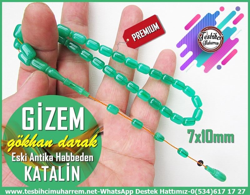 Katalin Ve Bağa TesbihlerTM12618Tespih Katalin Antika Kolyeden Yeşil Damarlı Kapsül Kesim Gizem Tesbih Tespih Katalin Antika Kolyeden Yeşil Damarlı Kapsül Kesim Gizem Tesbih 
