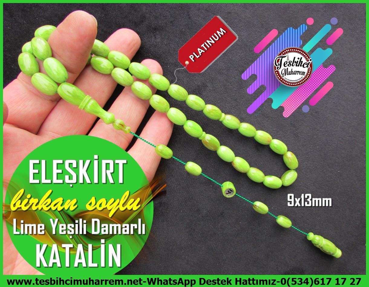 Katalin Ve Bağa TesbihlerTM12810Tespih Katalin Damarlı Lime Yeşili Osmanlı Kolye Model Eleşkirt TesbihTespih Katalin Damarlı Lime Yeşili Osmanlı Kolye Model Eleşkirt Tesbih