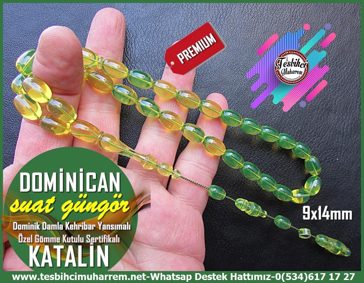 Katalin Ve Bağa TesbihlerTM13334Tespih Katalin I Özel Gömme Kutusunda Sertifikalı Badem Kesim Dominik Yeşil Saklı Kent TesbihTespih Dominican Katalin  I Dominik Damla Kehribar Yansımalı Özel Gömme Kutulu Sertifikalı Tesbih