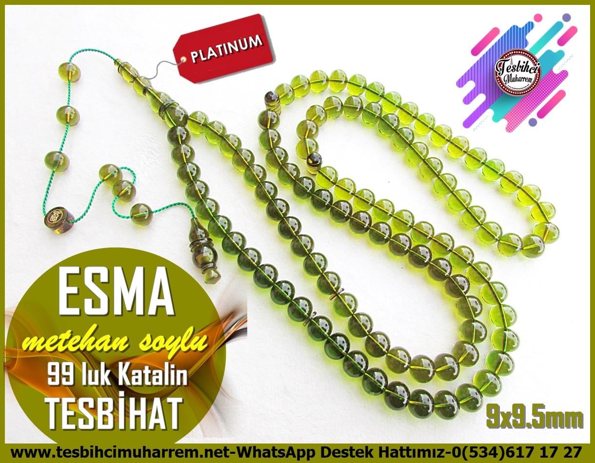 Katalin Ve Bağa TesbihlerTM12904Tespih Katalin Küre Kesim Zeytinyağı Yeşili Basık Kesim Esma Dua TesbihTespih Katalin Küre Kesim Zeytinyağı Yeşili Basık Kesim Esma Dua Tesbih