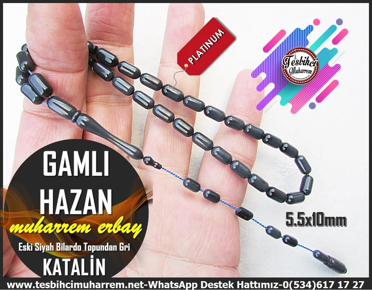 Katalin Ve Bağa TesbihlerTM12963Tespih Katalin Siyah Bilardo Topundan Gri Gamlı Hazan TesbihTespih Katalin Siyah Bilardo Topundan Gri Gamlı Hazan Tesbih