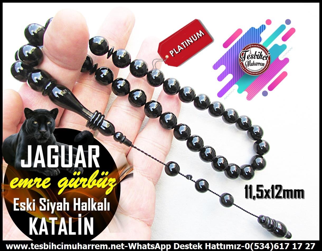 Katalin Ve Bağa TesbihlerTM12828Tespih Katalin Uçlu Yuvarlak Siyah Özel Çalışma Jaguar TesbihTespih Katalin Uçlu Yuvarlak Siyah Özel Çalışma Jaguar Tesbih