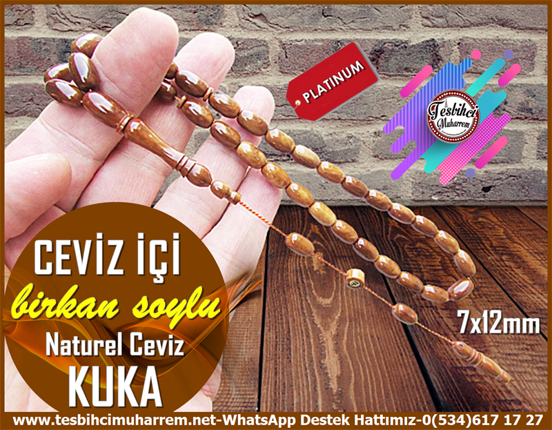 Kuka Ağacı TesbihlerTM12791Tespih Kuka Özel Tasarım Fıçı Badem Kesim Ceviz İçi TesbihTespih Kuka Özel Tasarım Fıçı Badem Kesim Ceviz İçi Tesbih
