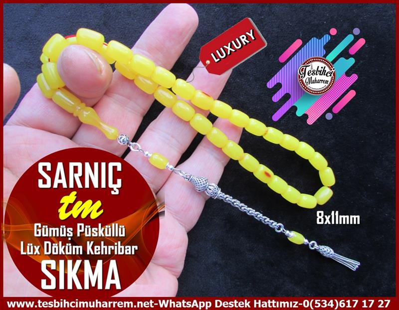 Sarı Ton TesbihlerTM12773Tespih Lüx Döküm Sıkma Kehribar Sarı Patinli Gümüş Püsküllü Sarnıç Tesbih Tespih Lüx Döküm Sıkma Kehribar Sarı Patinli Gümüş Püsküllü Sarnıç Tesbih 