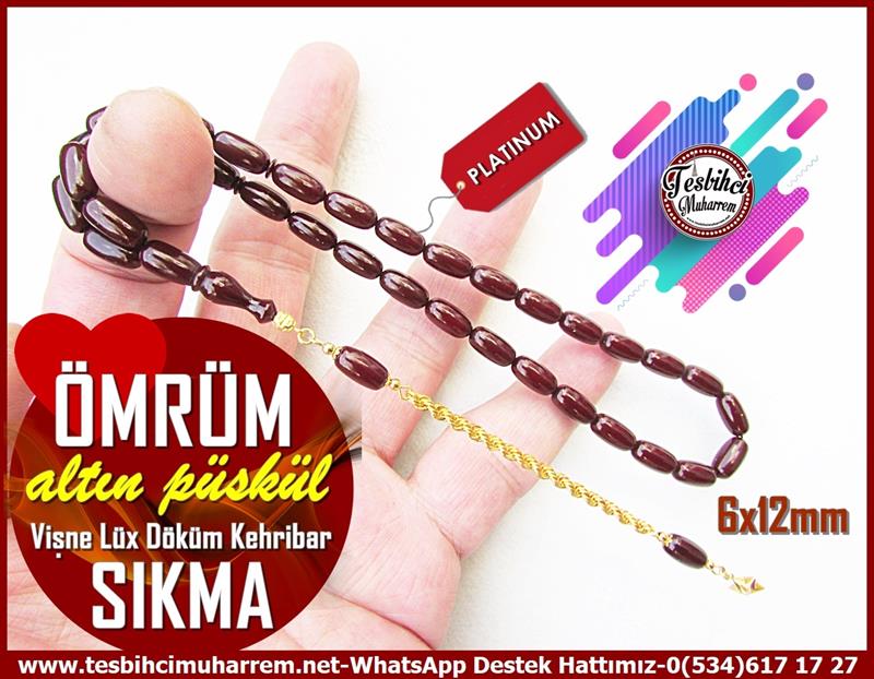 Bordo Kehribar TesbihlerTM12539Tespih Lux Sıkma Kehribar Altın Püsküllü Kapsül Kesim Ömrüm TesbihTespih Lux Sıkma Kehribar Altın Püsküllü Kapsül Kesim Ömrüm Tesbih