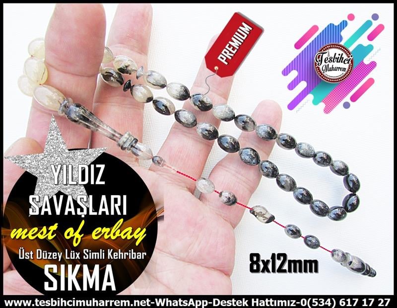 Siyah Kehribar TesbihlerTM12752Tespih Lüx Sıkma Kehribar Üst Düzey Çalışma Oriental Simli Süzme Yıldız Savaşları TesbihTespih Lüx Sıkma Kehribar Üst Düzey Çalışma Oriental Simli Süzme Yıldız Savaşları Tesbih