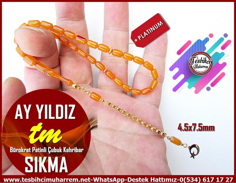 Osmanlı Benzetme Eskitme Eski Usül TesbihlerTM12722Tespih Sıkma Kehribar Bürokrat Boy Altın Püsküllü Ayyıldız TesbihTespih Sıkma Kehribar Bürokrat Boy Altın Püsküllü Ayyıldız Tesbih