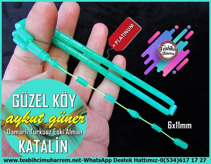 Katalin Ve Bağa TesbihlerTM12112Turkuaz Yeşili Kesme Eski Alman Katalin Tesbih Güzel Köy Turkuaz Yeşili Kesme Eski Alman Katalin Tesbih Güzel Köy 