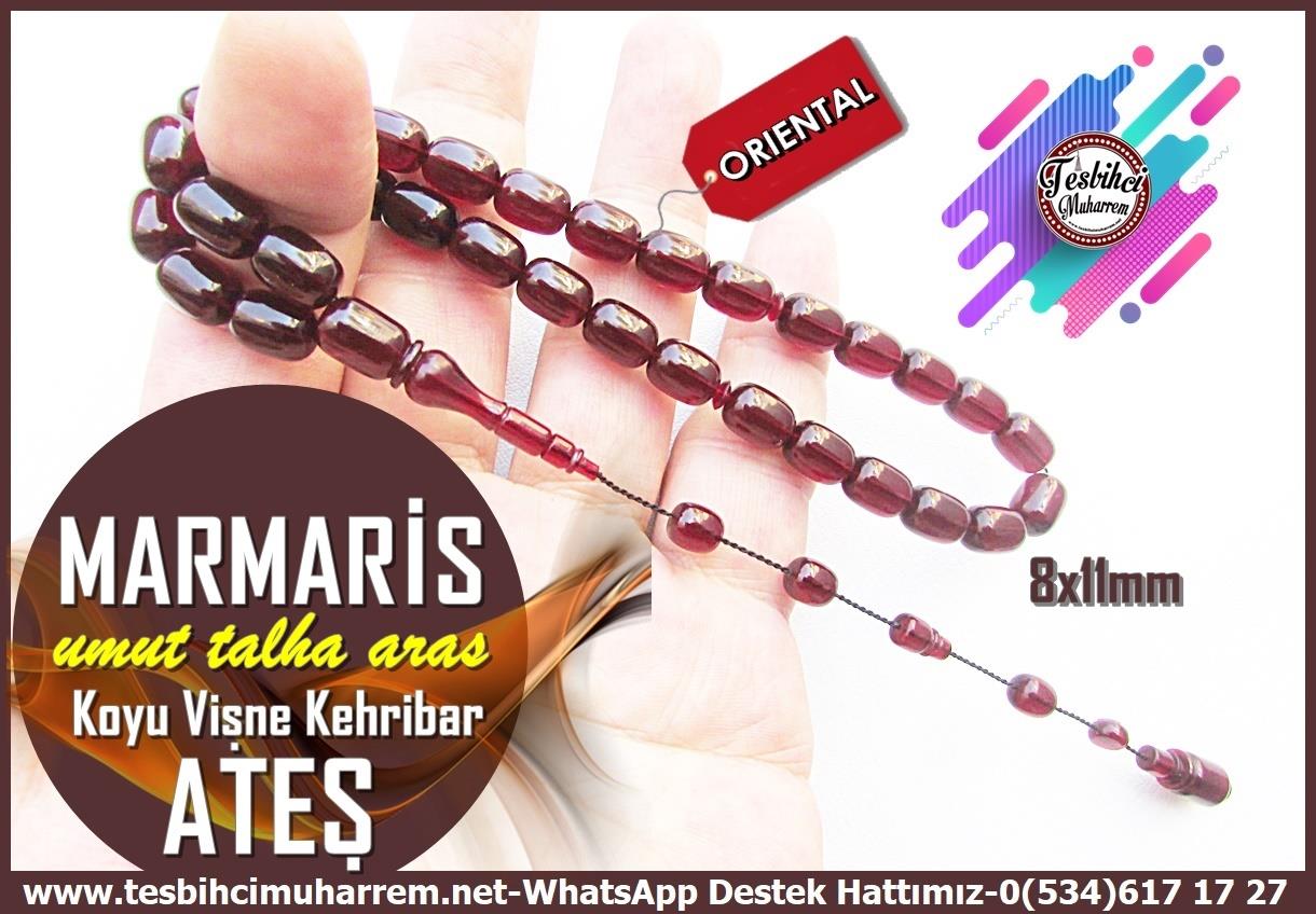 Bordo Vişne Ton TesbihlerTM13998Umut Talha Aras Usta İşçilikli Ateş Kehribar Tesbih – Vişne Renk, Kapsül Kesim, Sıralı Sistem, “Marmaris” İsimli Özel TespihTespih Ateş Kehribar I Sıralı Sistem Vişne Kapsül Kesim Marmaris Tesbih 
