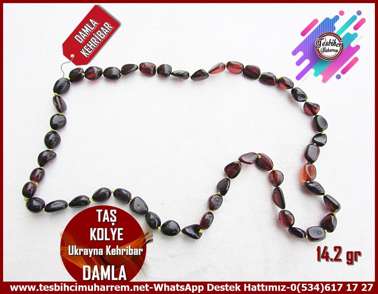  Damla Kehribar TesbihlerTM12901Unisex Bay Bayan Damla Kehribar Çaysak Tarz Basık Taş KolyeUnisex Bay Bayan Damla Kehribar Çaysak Tarz Basık Taş Kolye