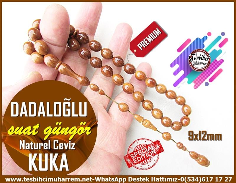 Kuka Ağacı TesbihlerTM12405Üst Düzey Çalışma Special Edition Kaymak Naturel Ceviz Kuka Tesbih Dadaloğlu Üst Düzey Çalışma Special Edition Kaymak Naturel Ceviz Kuka Tesbih Dadaloğlu 