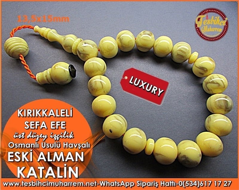 Üst Düzey İşçilik Havşalı Osmanlı Tarz Eski Alman Katalin Tesbih Kırırkkaleli Sefa