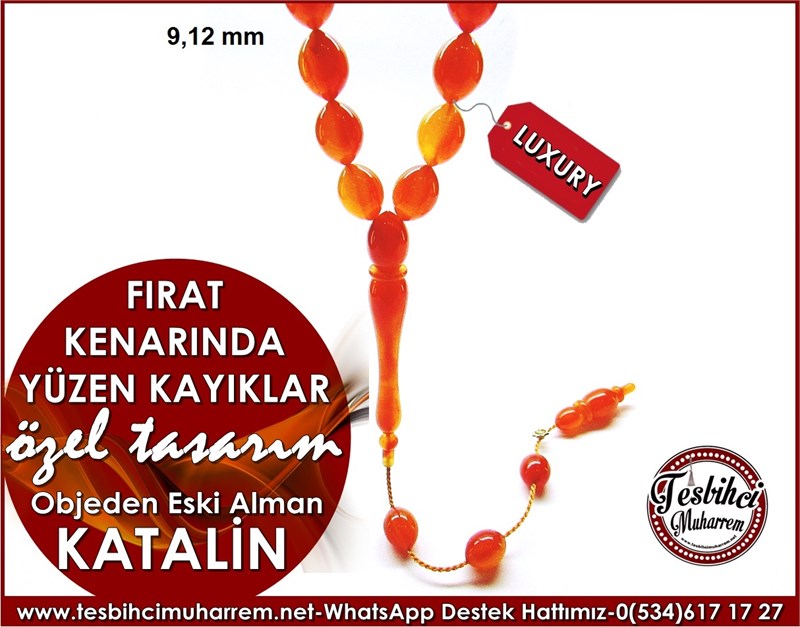 Üst Düzey İşçilik Özel Çalışma Alman Katalin Tesbih Fırat Kenarında Yüzen Kayıklar 