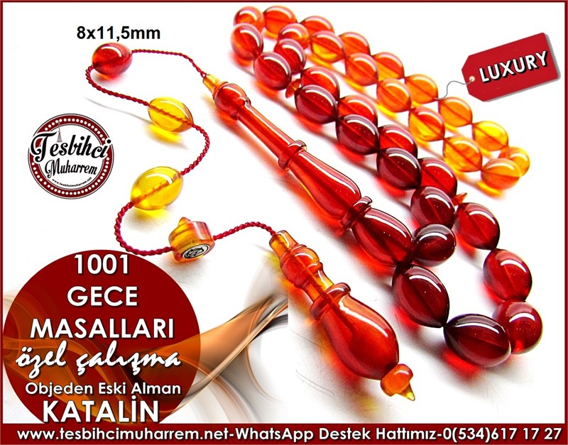 Üst Düzey İşçilik Özel Çalışma Obje Eski Alman Katalin Tesbih 1001 Gece Masalları