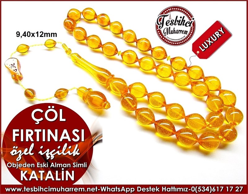 Üst Düzey İşçilik Özel Çalışma Objeden Eski Alman Katalin Tesbih Çöl Fırtınası