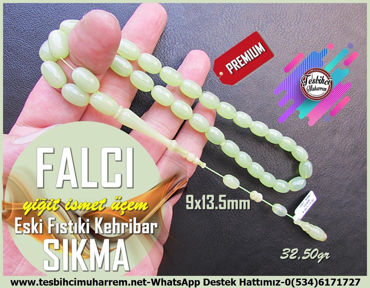 Hareli Yeşil Kehribar TesbihlerTM13861Yiğit İsmet Üçem Usta İmzalı Tespih Eski Alman Sıkma Kehribar l Fıstık Yeşili '' Falcı'' TesbihTespih Premium Sıkma Kehribar l Eski Fıstıki Badem Kesim Falcı Tesbih 