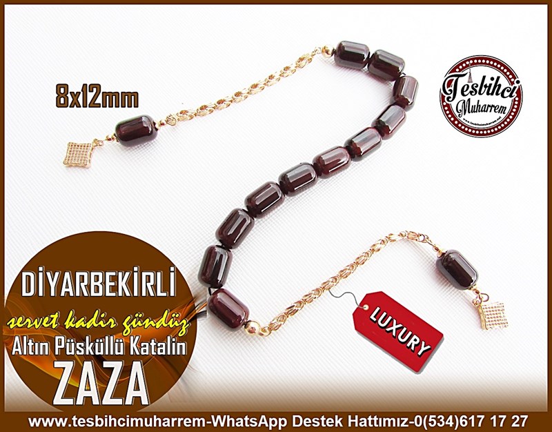 Kehribar Zaza Sallama TesbihlerTM11097Zaza Katalin Sallama Tesbih Orjinal Altın Püsküllü Alman Damarlı Kahve Ton DiyarbekirliZaza Katalin Sallama Tesbih Orjinal Altın Püsküllü Alman Damarlı Kahve Ton Diyarbekirli