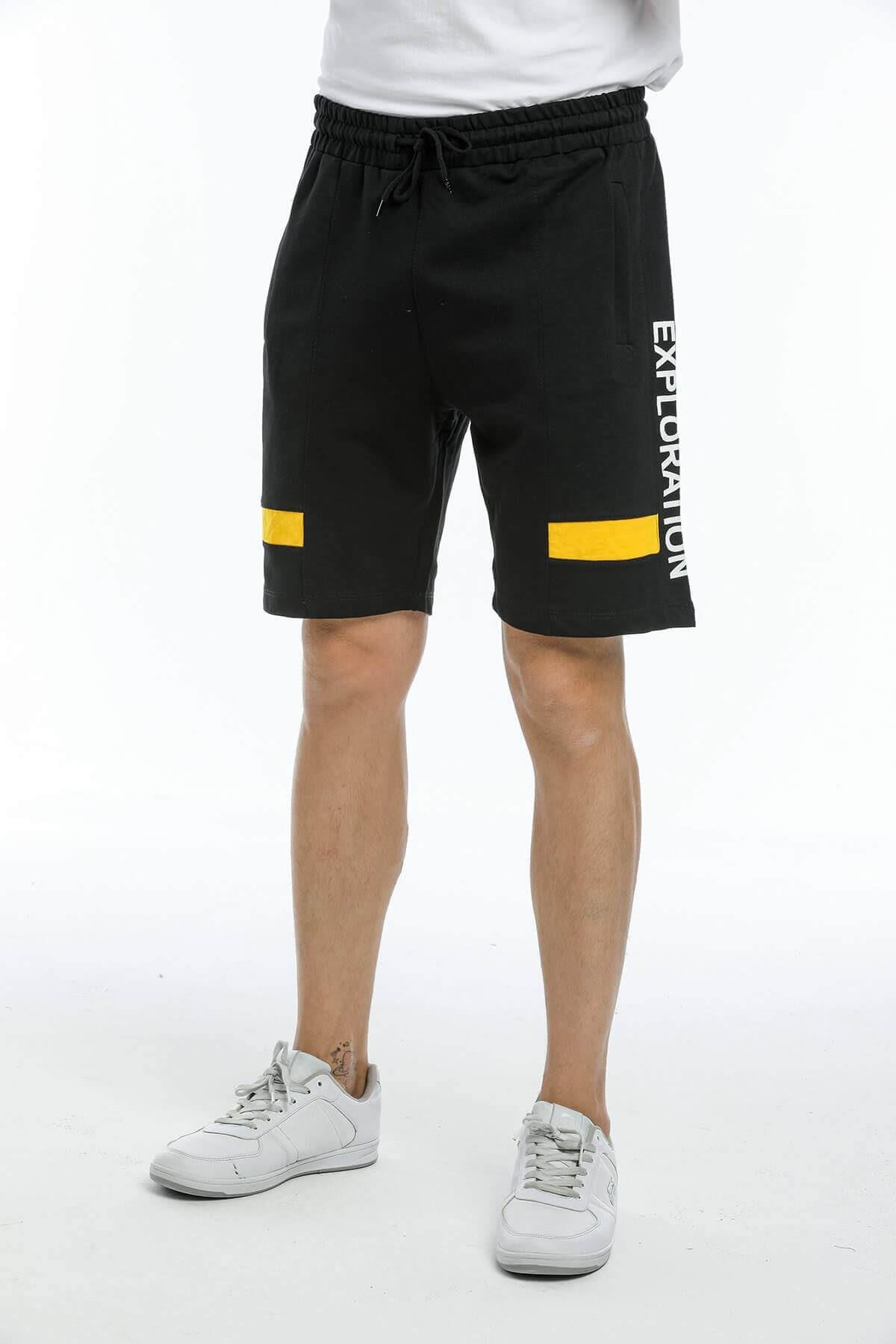 Exploration Bermuda Penye Siyah Erkek Şort