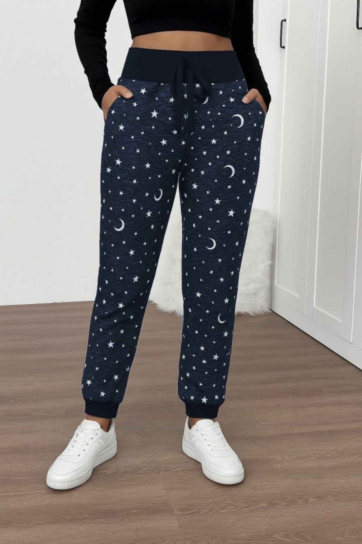 Yüksek Bel Bağcıklı İki İplik Pantolon - Siyah