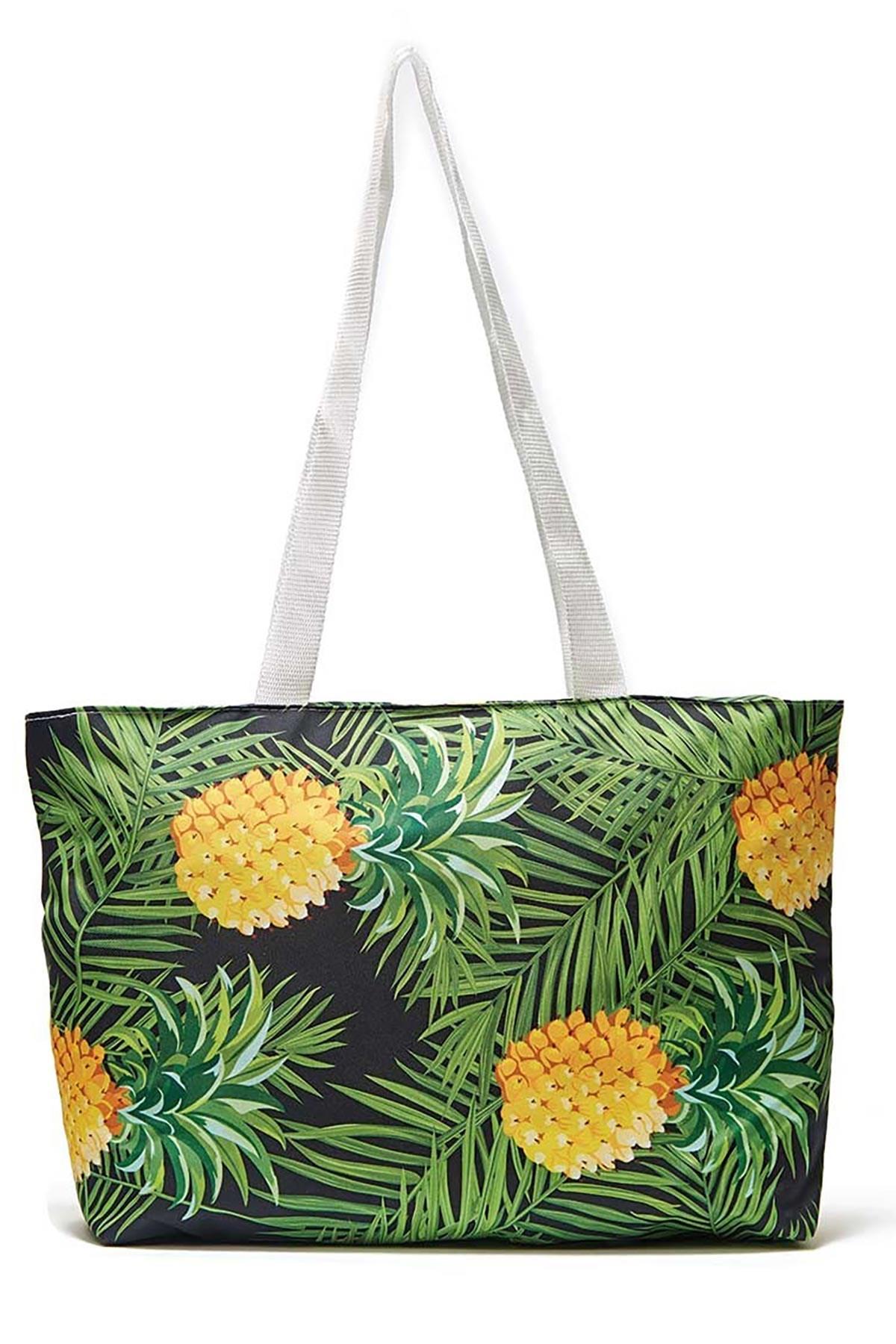 Ananas Plaj Çantası Siyah