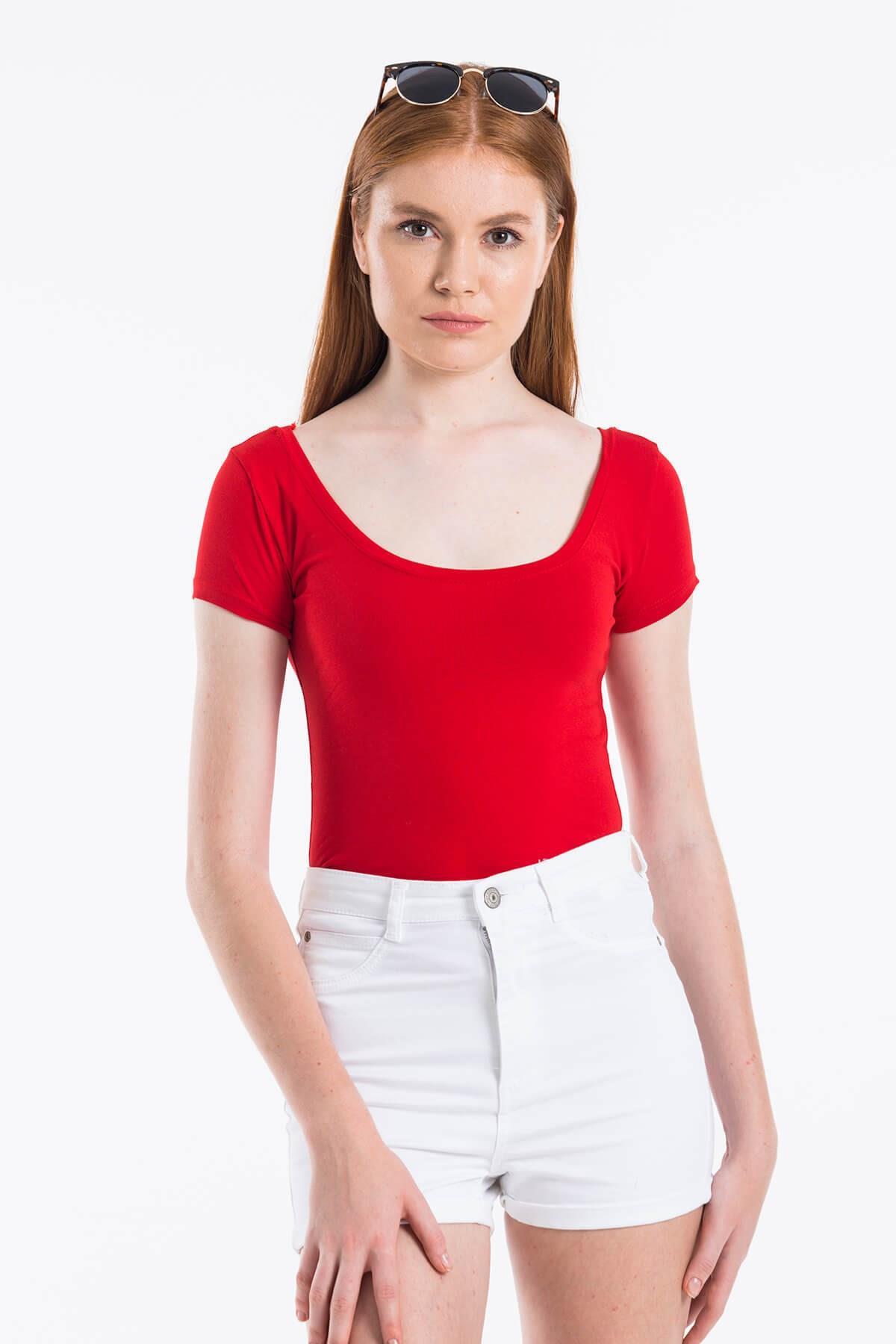 Basic Body U Yaka Kırmızı