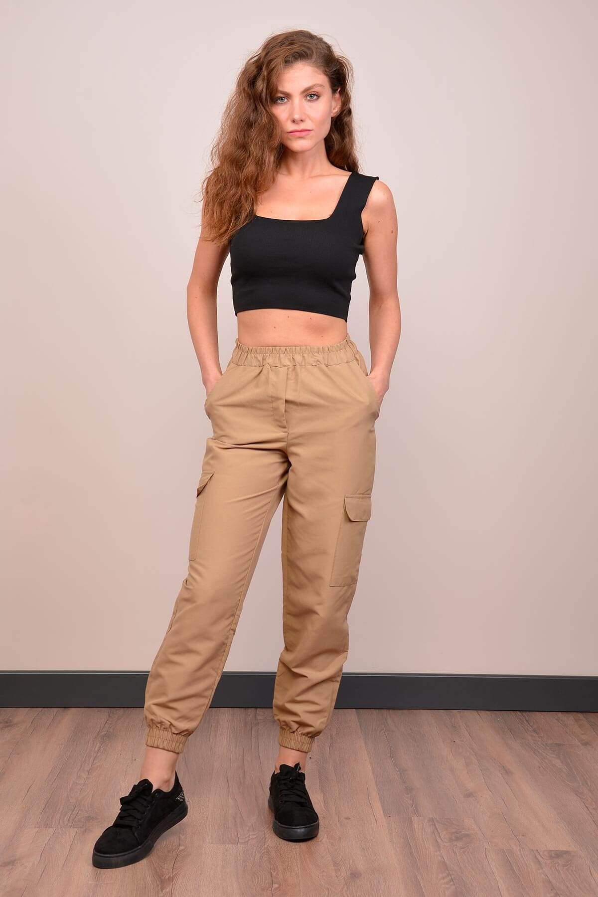Bilek Lastik Cep Detaylı Pantolon