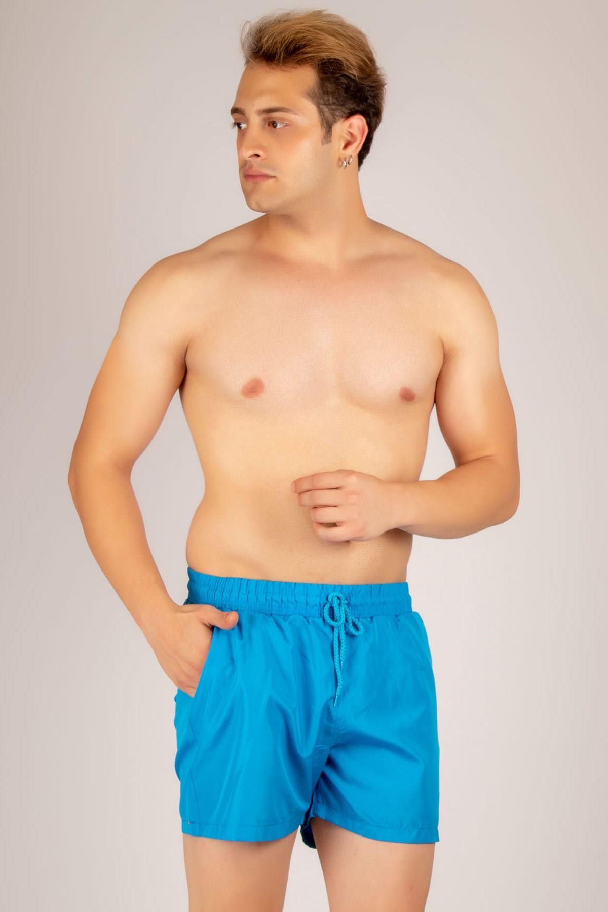 Cep Detaylı Erkek Deniz Şortu