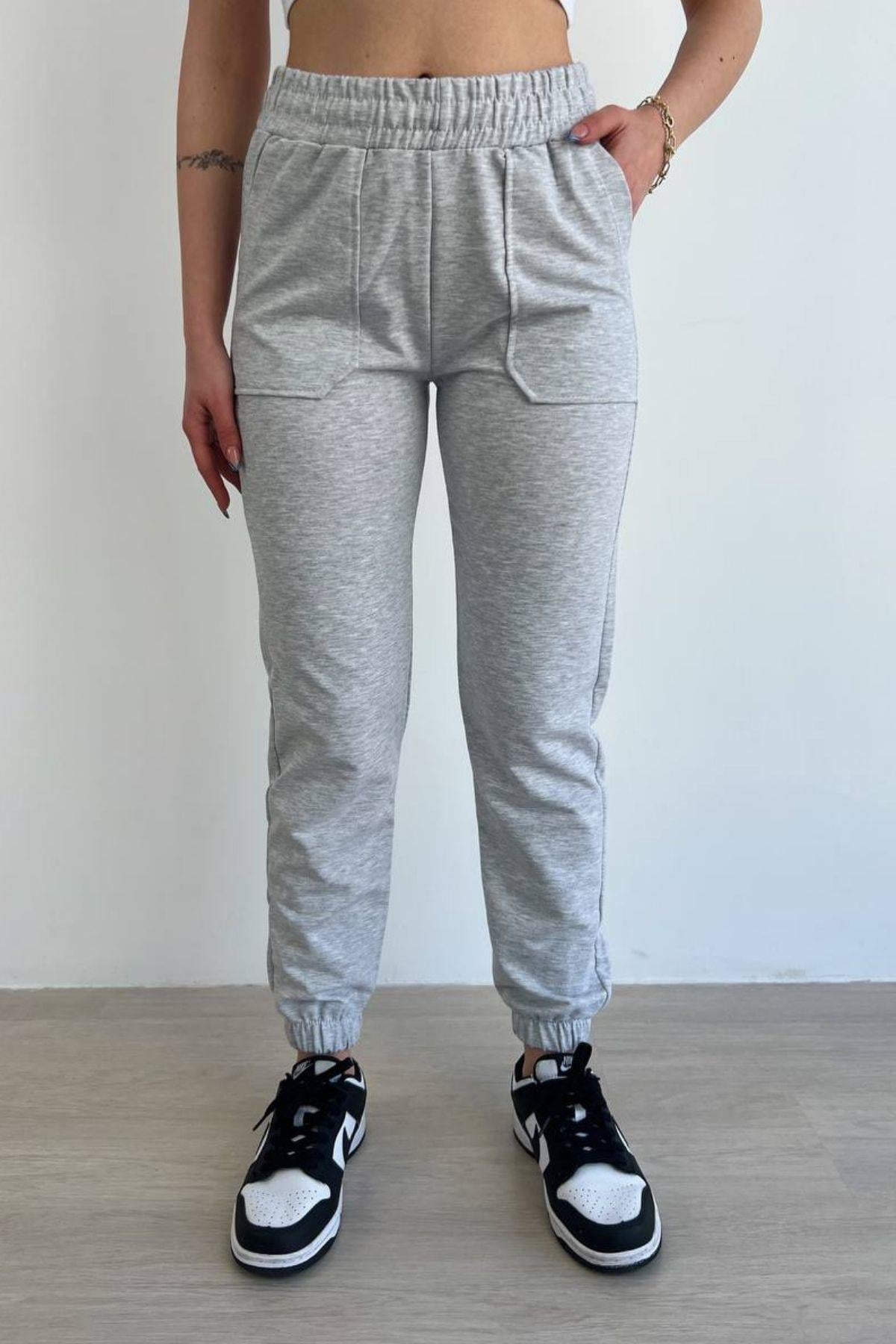 Cepli Jogger Eşofman Altı Taş