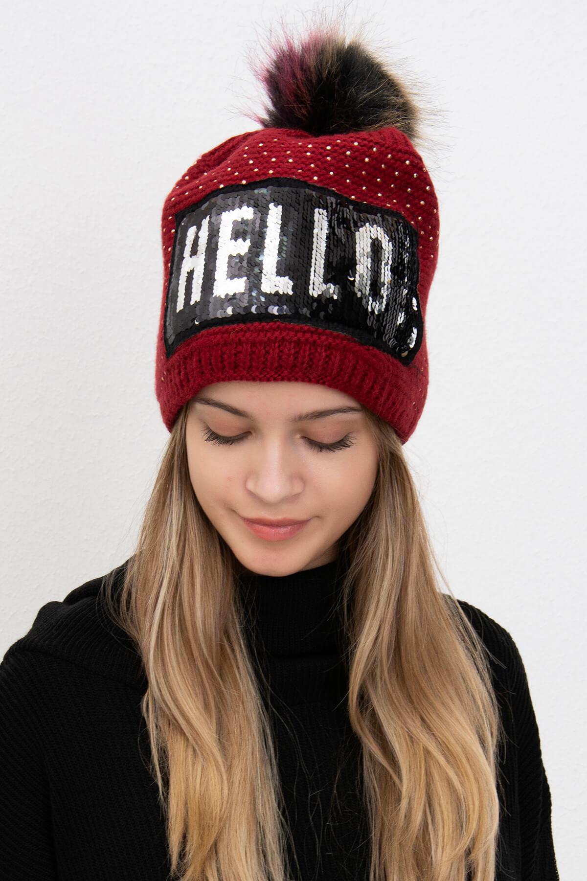 Çift Yönlü Payetli Kadın Bere