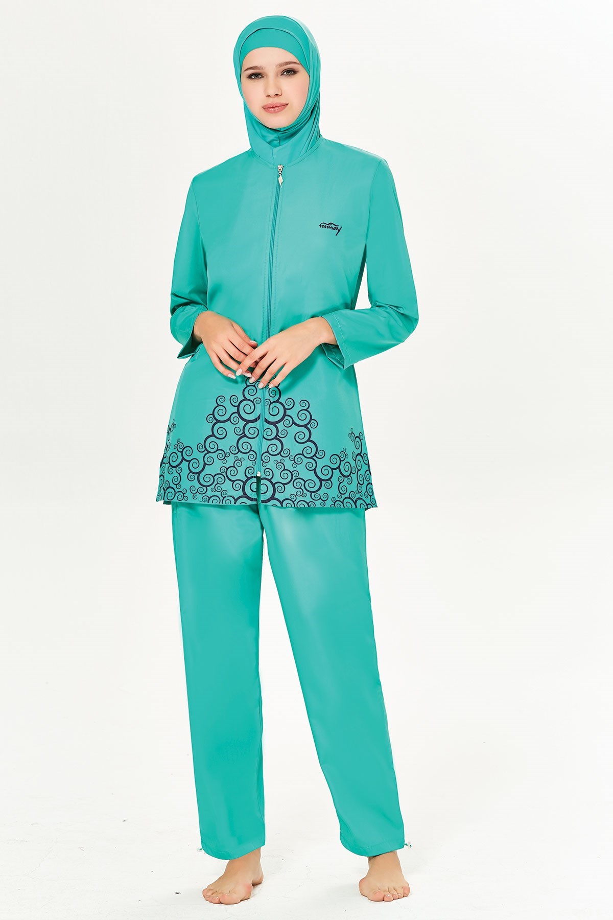 Desenli Tesettür Mayo - Tesmay