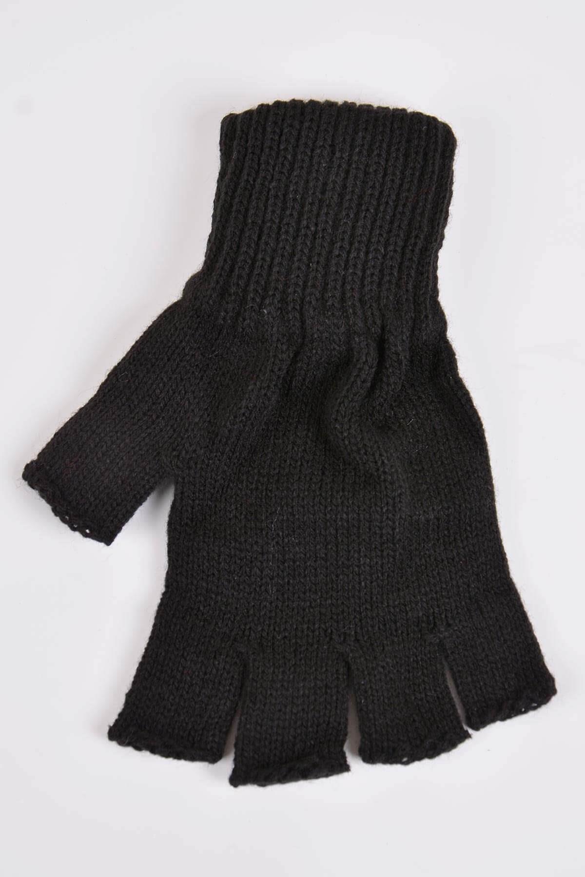 Erkek Parmaksız Eldiven Siyah