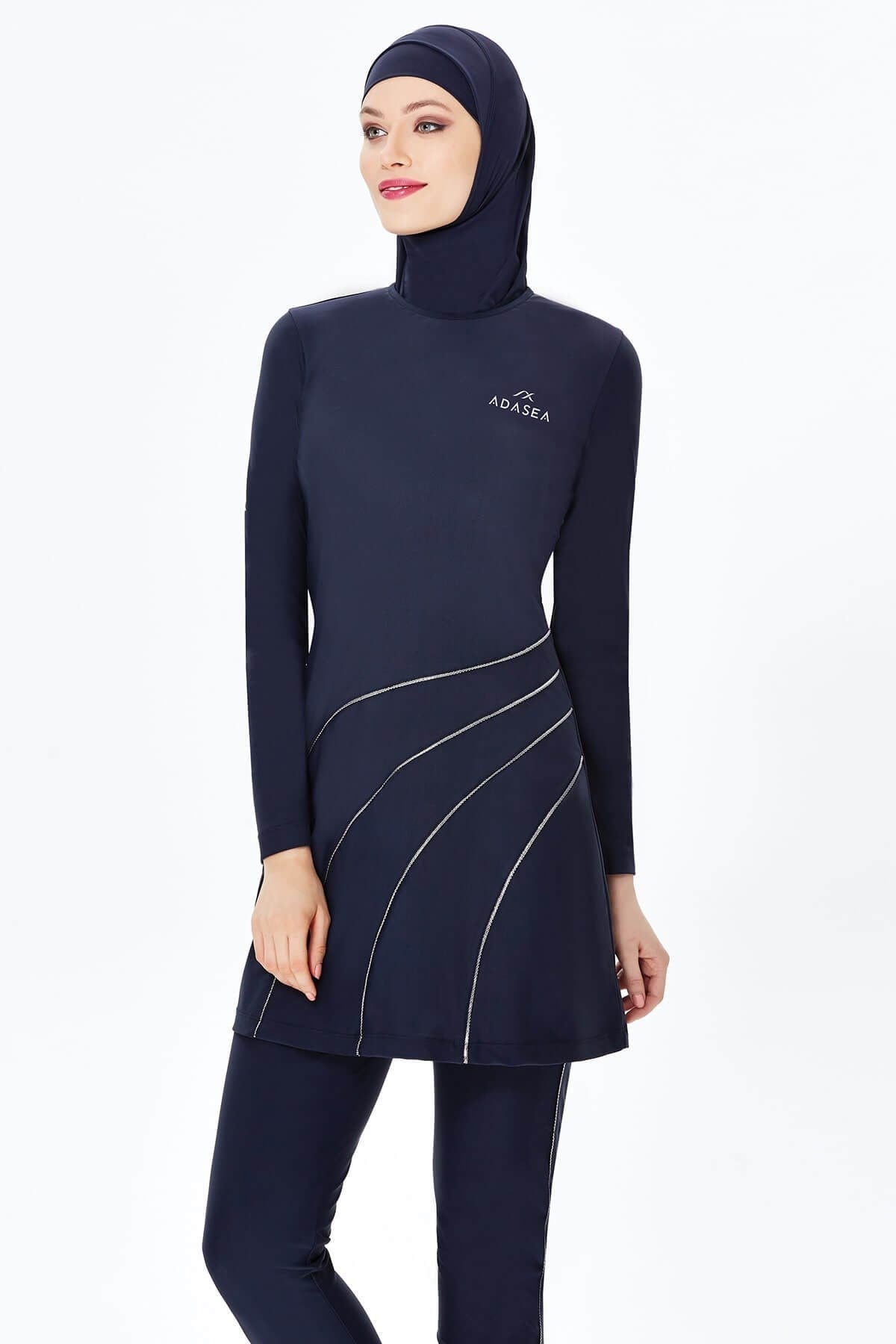Full Lycra Tesettür Mayo Koyu Lacivert