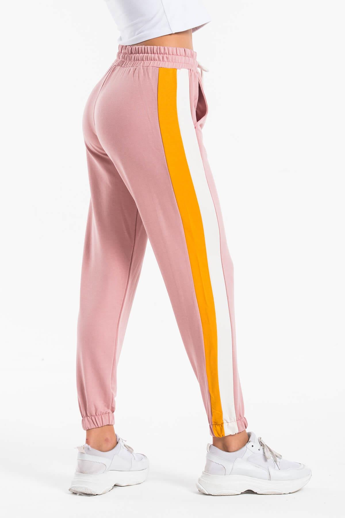 Garnili Eşofman Altı Pudra