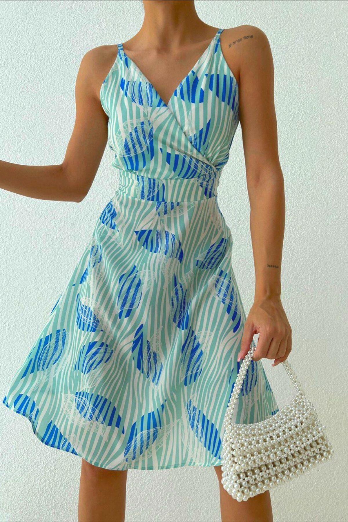 İnce Askılı Yazlık Elbise Mint