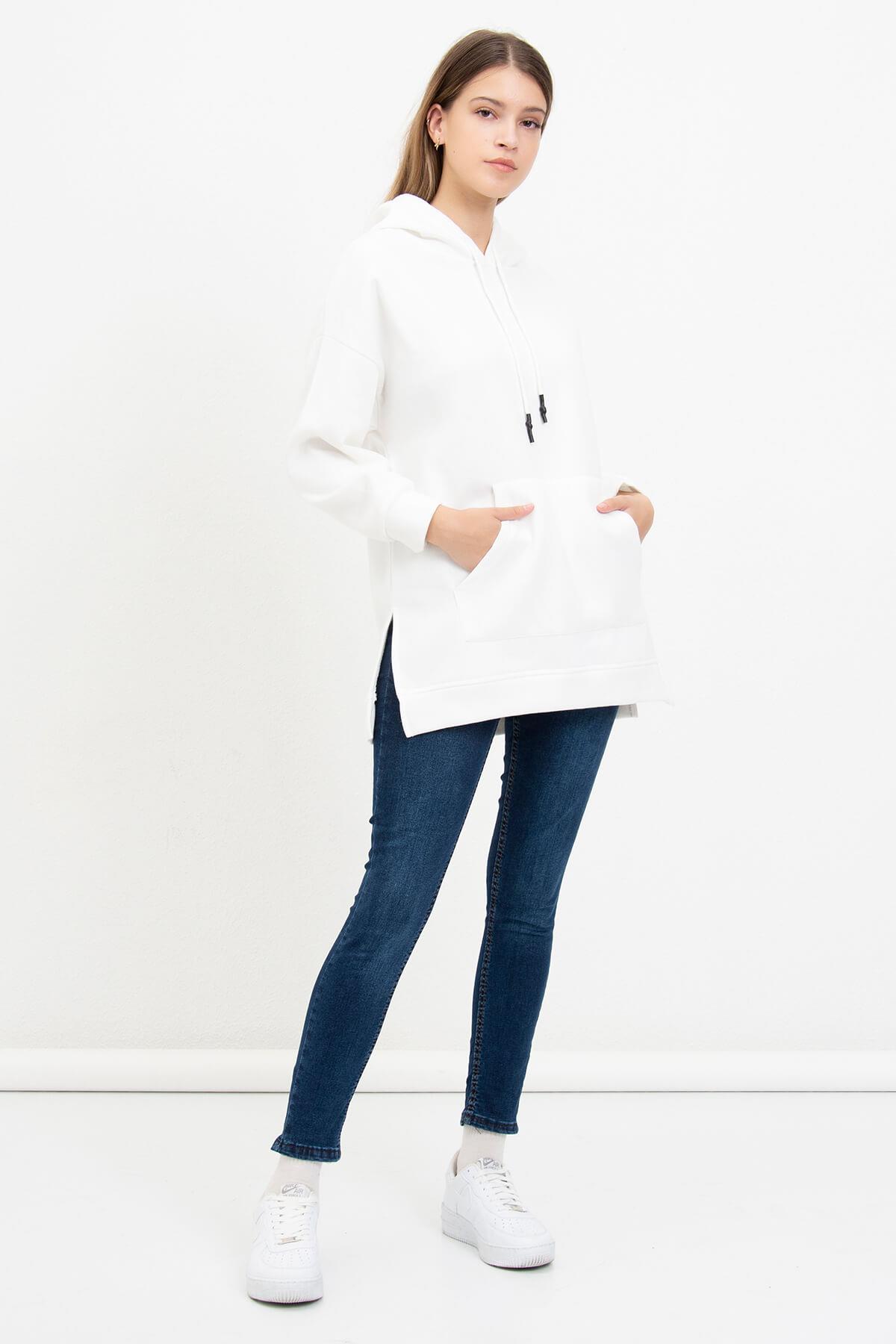 Kanguru Cepli Kapüşonlu Sweatshirt