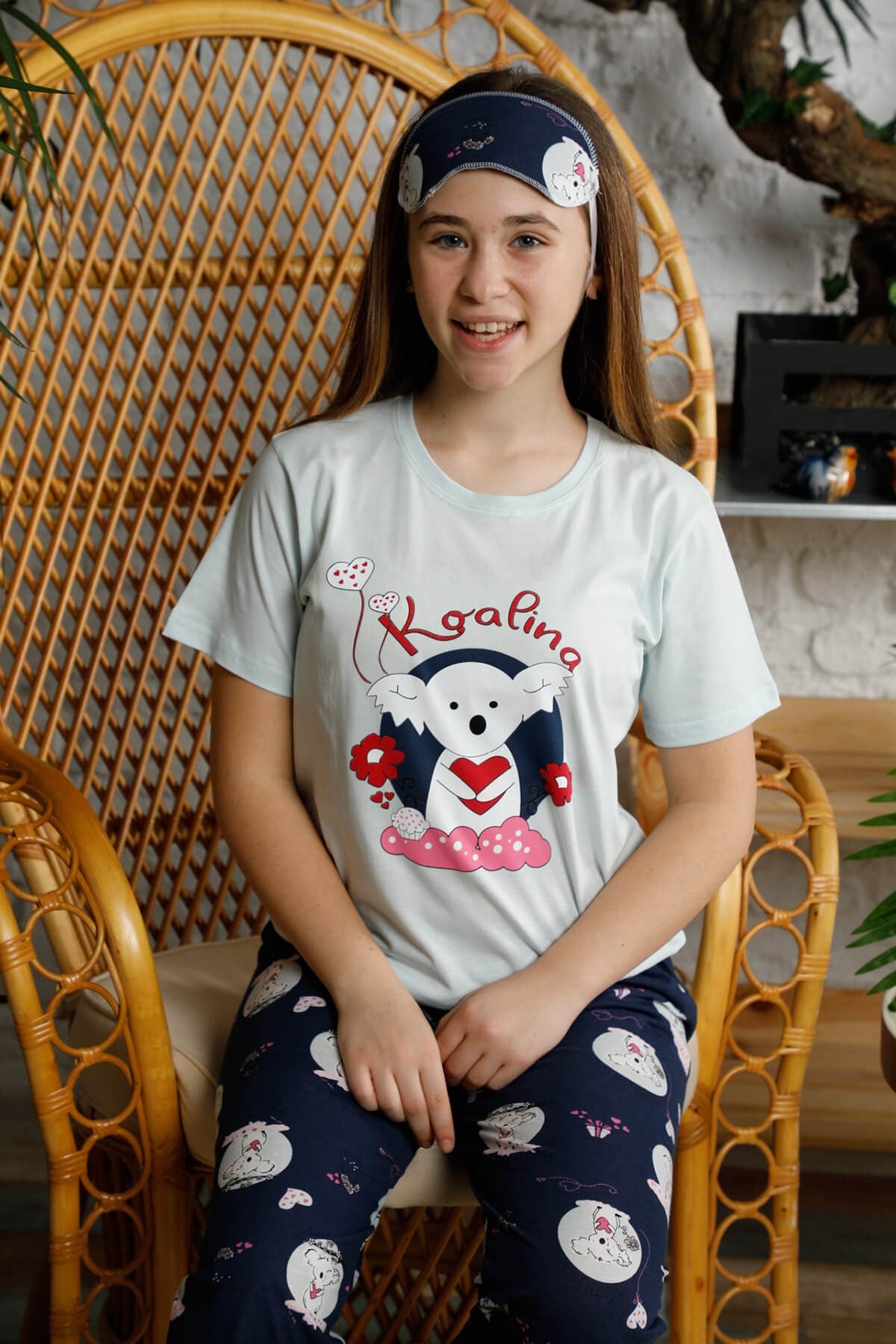 Kısa Kol Çocuk Pijama Mavi