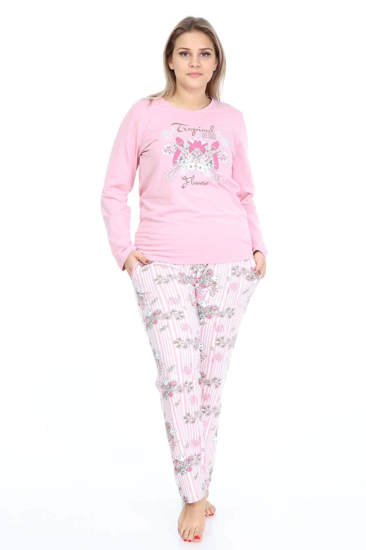 Kışlık Soft Büyük Beden Pijama Takımı
