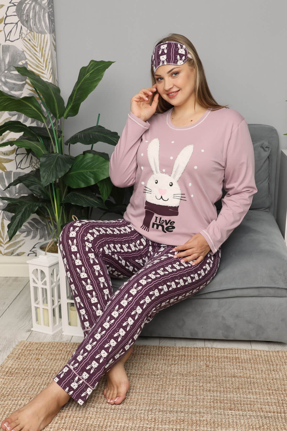 Kışlık Uzun Kol Battal Pijama Takımı