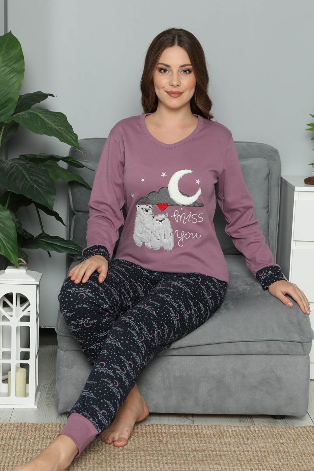 Kışlık Uzun Kol Pijama Takım