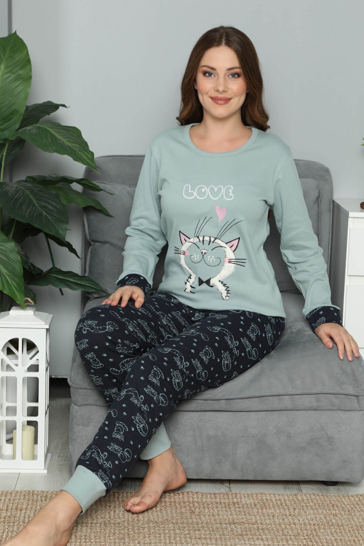 Kışlık Uzun Kol Pijama Takım