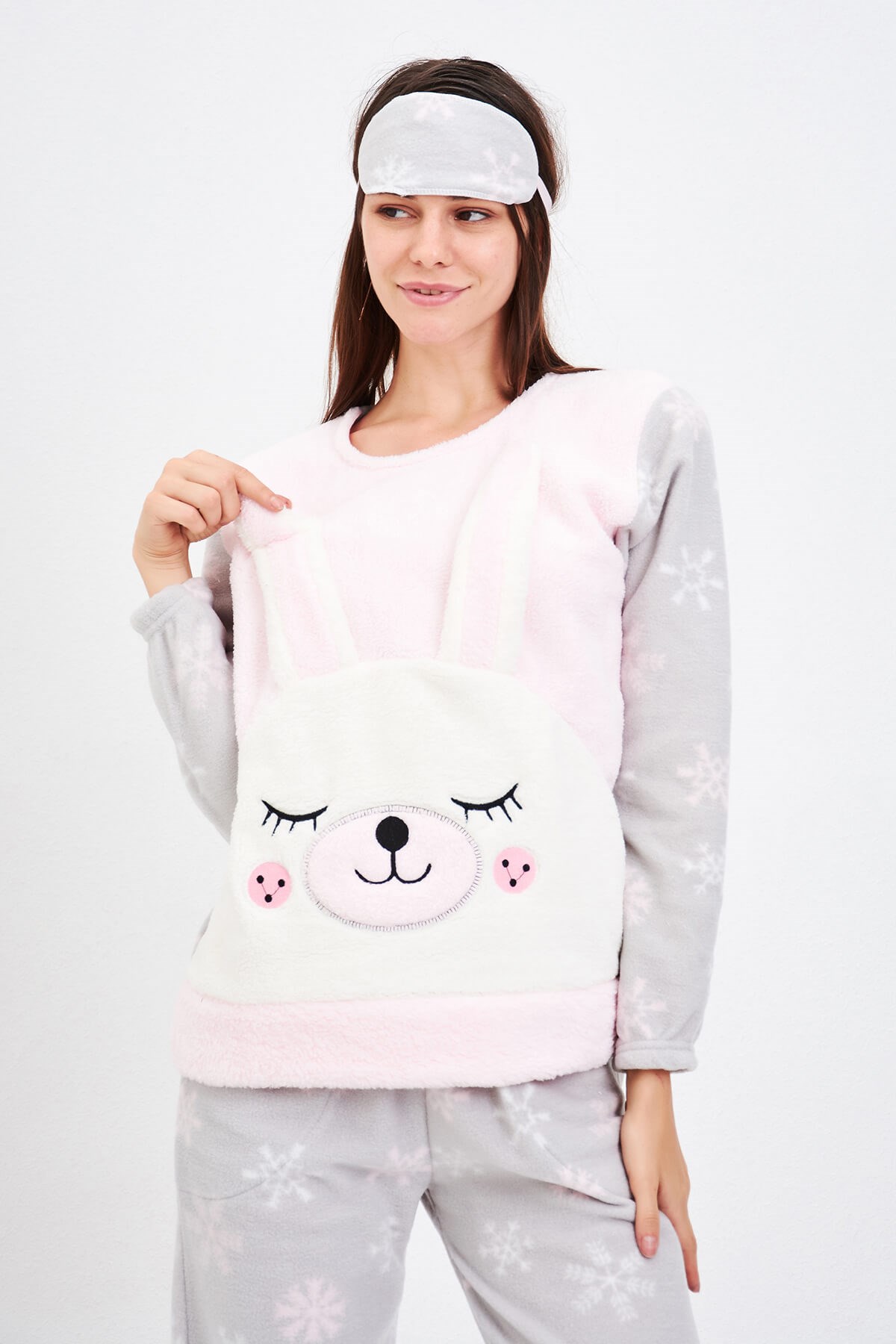 Kışlık Welsoft Pijama Takımı Pembe